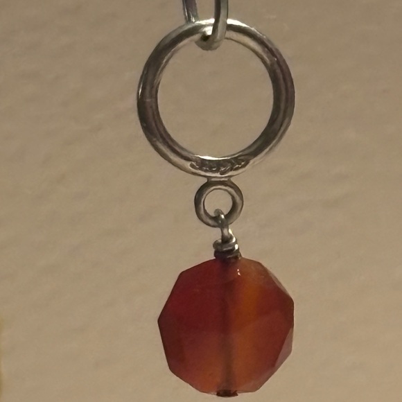 Silpada Carnelian Sterling Silver Charm from set of 3 ‘POP OF COLOR’ S3530 - Picture 7 of 14